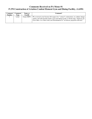 P-270 PA 备忘录 1 Comments Received.pdf - NAVFAC Pacific